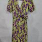 Summer V-neck Short-sleeved Dress Fashion Flowers Printed Slim Beach Dresses For Women Clothing.