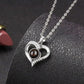 925 Silver Necklace Female Personality Projection Color Photo I Love You  Language Gifts.