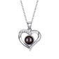 925 Silver Necklace Female Personality Projection Color Photo I Love You  Language Gifts.
