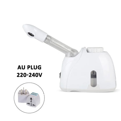 Appareil vapozone facial à vapeur chaude avec fonction ozone, conçu pour un nettoyage en profondeur et une hydratation optimale de la peau. Idéal pour un usage à domicile ou en institut, il aide à ouvrir les pores, purif