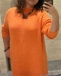 Robe Pull Longue Femme – Tricot Épais Vintage Oversize Chaud pour Automne & Hiver | F-laglam