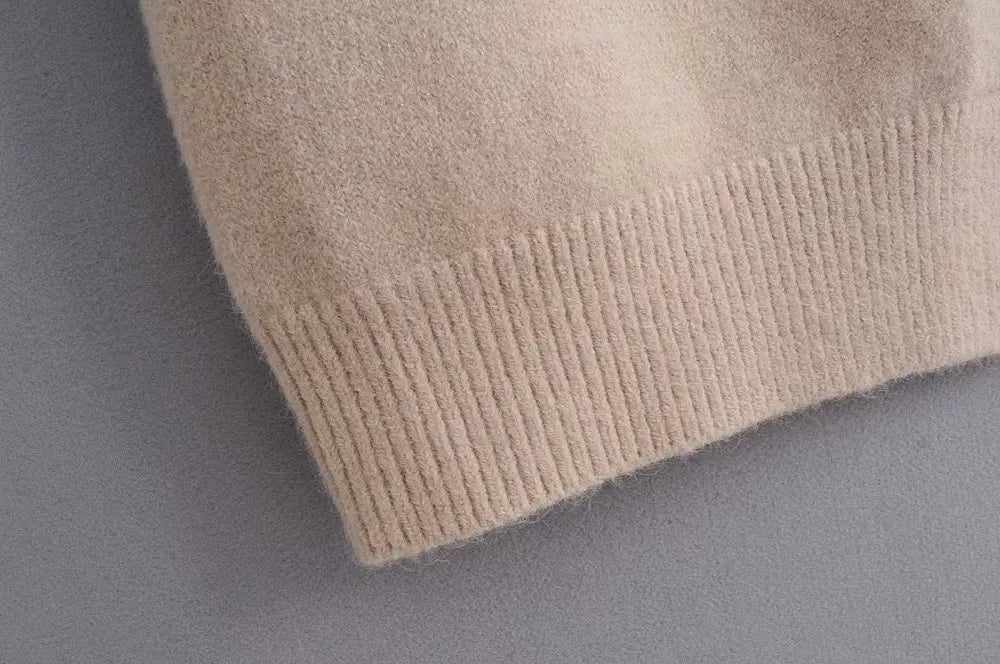Cardigan Femme Épais à Poches – Tricot Loose Col V Décontracté Printemps Automne.