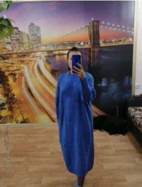 Robe Pull Longue Femme – Tricot Épais Vintage Oversize Chaud pour Automne & Hiver | F-laglam.
