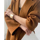 Manteau Court Femme Automne Hiver – Cachemire Double Face, Col Revers & Ceinture, Style Luxe Chic.