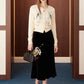 Cardigan Femme Brodé Fleurs & Oiseaux – Tricot Vintage Col Rond Manches Longues Printempps Automn.