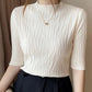 Pull Femme Slim à Manches Courtes – Mode Coréenne Printemps Été | F-laglam.