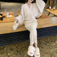 Ensemble Femme Hiver 2 Pièces – Robe Pull Tricotée & Haut Loose, Outfit Bodycon Chic Coréen Streetwear.