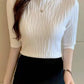 Pull Femme Slim à Manches Courtes – Mode Coréenne Printemps Été | F-laglam.