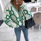 Pull Femme Sweet Heart – Tricot Vintage Loose à Col Rond, Manches Longues.