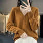 Cardigan Femme en Laine – Tricot Loose à Col V, Manches Longues | Collection.