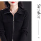 Cardigan Court Femme à Fermeture Zippée – Tricot Uni Col Revers Style Coréen Printemps Automne 2025
