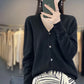 Cardigan Femme en Laine – Tricot Loose à Col V, Manches Longues | Collection.