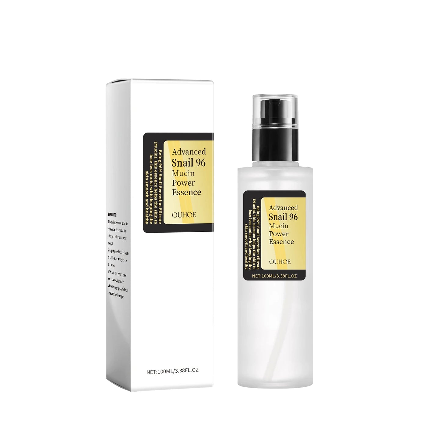 Essence Puissance Mucine d’Escargot 96 – Anti-Rides, Hydratante, Raffermissante et Éclaircissante
