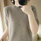 Pull Femme Slim à Manches Courtes – Tricot Col Rond Léger Printemps Été 2025 |.