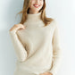 Pull Femme en Laine Mérinos 100 % – Col Roulé Tricoté Cachemire Automne Hiver.