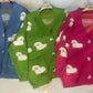 Cardigan Femme Loose – Tricot Cartoon avec Poches Mouton, Style Colorblock Automne Hiver.