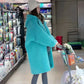Manteau Femme Hiver 2024 – Veste Cocoon à Capuche en Laine d’Agneau Épaisse, Parka Chaude Shearling.