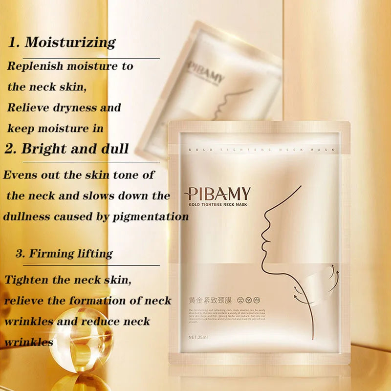 Masque cou raffermissant or – lot de 10 hydratants et nourrissants