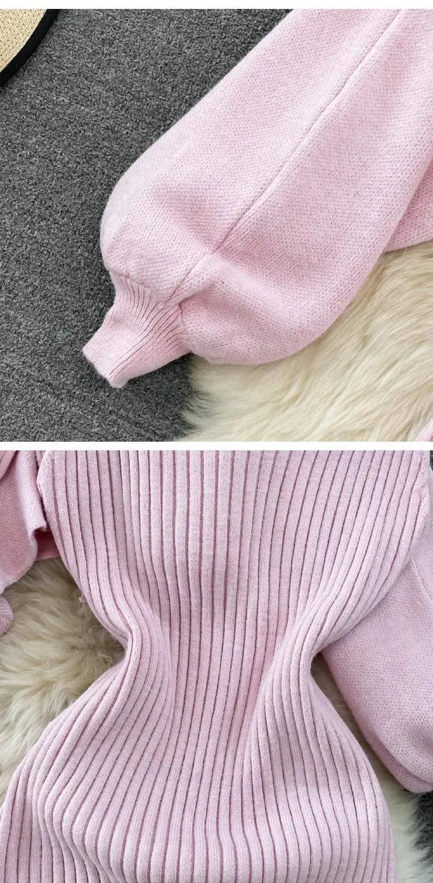 Ensemble Femme 2 Pièces – Cardigan Tricoté à Lacets & Robe Camisole, Style Chinois Moderne Élégant |