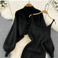Ensemble Femme 2 Pièces – Cardigan Tricoté à Lacets & Robe Camisole, Style Chinois Moderne Élégant |