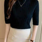 Pull Femme Slim à Manches Courtes – Mode Coréenne Printemps Été | F-laglam.
