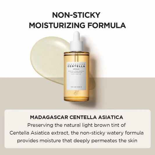 SKIN1004 Tonique & Ampoule à la Centella Asiatica de Madagascar – Démaquillant, Hydratant & Nettoyant, Soin Coréen