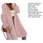 Cardigan Long Femme Oversize – Tricot Uni Chic Longueur Genou Automne Hiver | F-laglam.