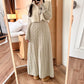 Robe pull longue femme hiver – maille torsadée chaude, coupe évasée élégante