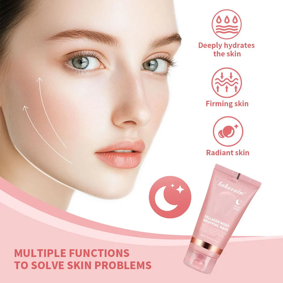 Masque visage coréen au collagène – effet liftant et hydratant nuit