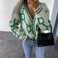 Pull Femme Sweet Heart – Tricot Vintage Loose à Col Rond, Manches Longues.