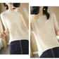 Pull Femme Slim à Manches Courtes – Tricot Col Rond Léger Printemps Été 2025 |.