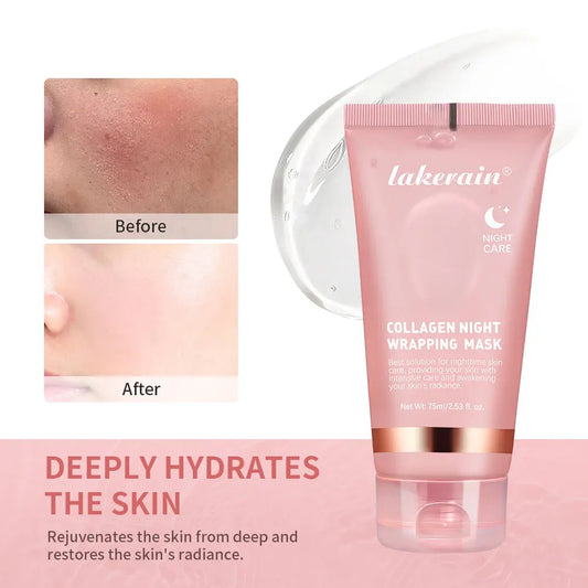 Masque visage coréen au collagène – effet liftant et hydratant nuit