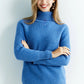 Pull Femme en Laine Mérinos 100 % – Col Roulé Tricoté Cachemire Automne Hiver