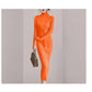 Robe Pull Longue Femme – Tricot Élastique Ajusté Style Coréen Élégant Automne Hiver.