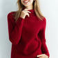 Pull Femme en Laine Mérinos 100 % – Col Roulé Tricoté Cachemire Automne Hiver