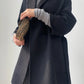 Manteau Court Femme Automne Hiver – Cachemire Double Face, Col Revers & Ceinture, Style Luxe Chic.