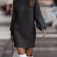 Robe pull femme à col montant et manches longues – automne/hiver élégante