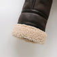Manteau femme chaud en fausse fourrure shearling, style vintage ceinturé.