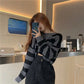 Pull Court Femme Rayé – Tricot Loose O-neck Streetwear Automne Hiver.