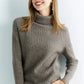 Pull Femme en Laine Mérinos 100 % – Col Roulé Tricoté Cachemire Automne Hiver