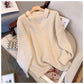 Pull Femme Loose Col V – Tricot Doux Uni Style Basique Automne.