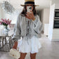 Cardigan Femme Élégant – Tricot Uni avec Lacet, Col Rond, Style Simple Chic |.