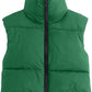 Gilet Court Doudoune Sans Manches Femme – Col Montant, Chaud & Léger