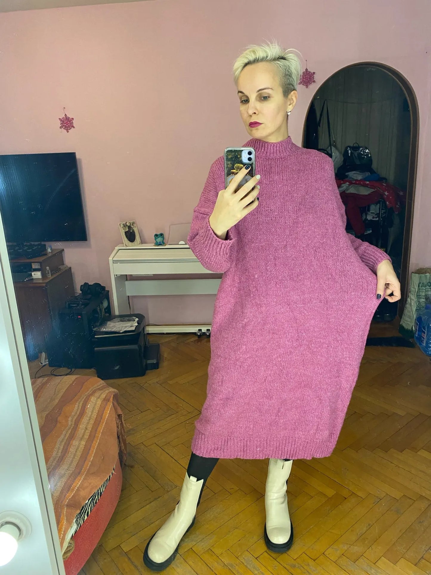 Robe Pull Longue Femme – Tricot Épais Vintage Oversize Chaud pour Automne & Hiver | F-laglam