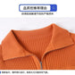 Cardigan Court Femme à Fermeture Zippée – Tricot Uni Col Revers Style Coréen Printemps Automne 2025