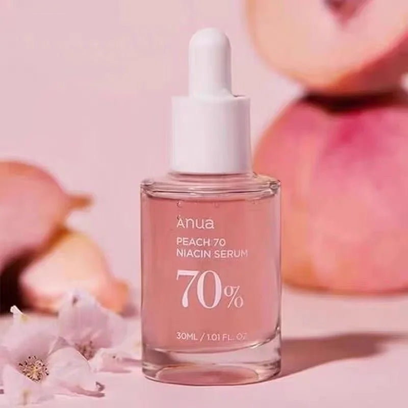 Anua Peach 70 – Coffret 3 Pièces Essence Visage à la Niacinamide, Éclat & Hydratation – Soin Coréen 30ml