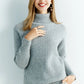 Pull Femme en Laine Mérinos 100 % – Col Roulé Tricoté Cachemire Automne Hiver