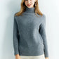 Pull Femme en Laine Mérinos 100 % – Col Roulé Tricoté Cachemire Automne Hiver