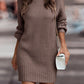 Robe pull femme à col montant et manches longues – automne/hiver élégante