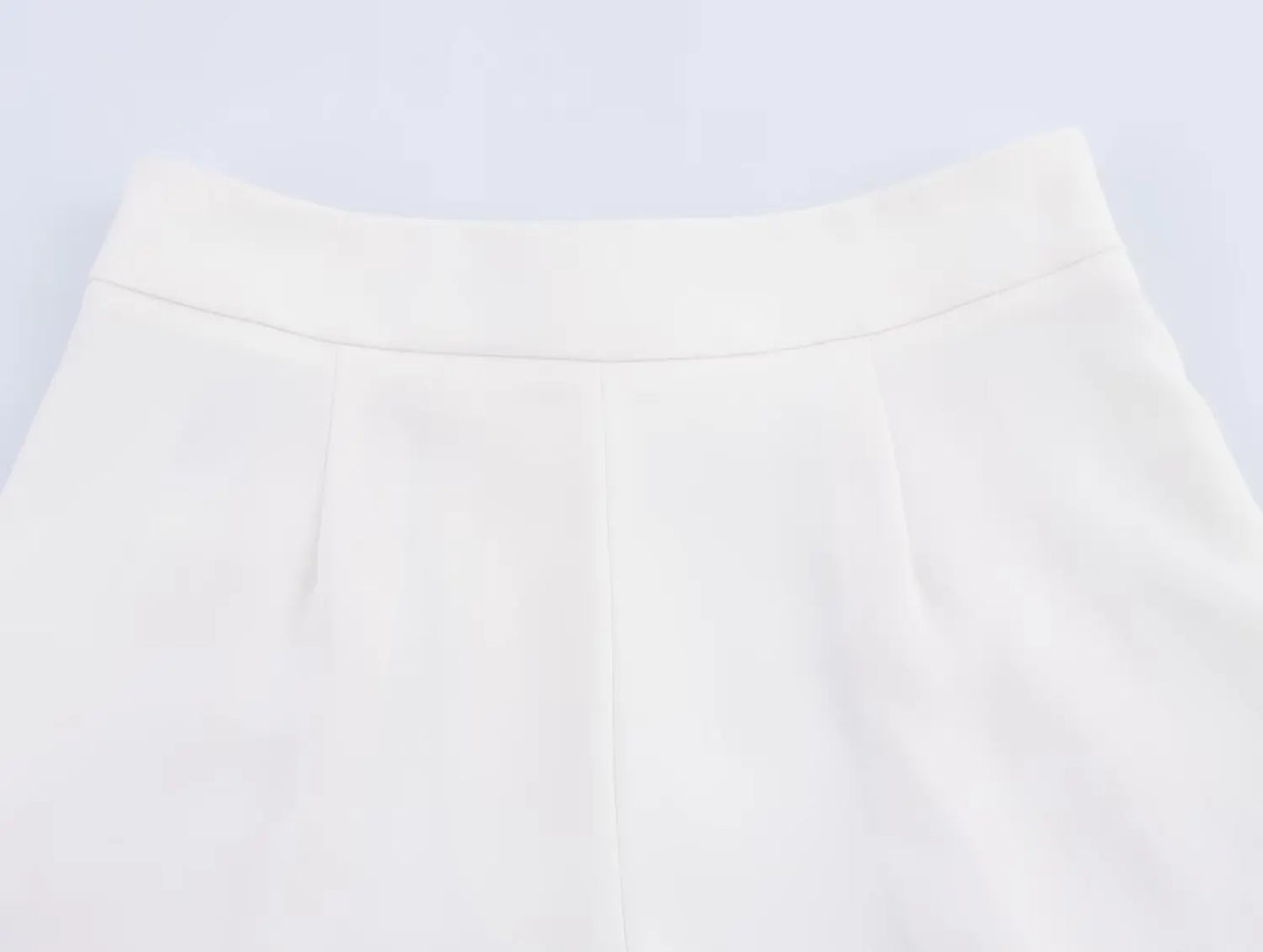 Ensemble femme sans manches col V asymétrique – pantalon large taille haute